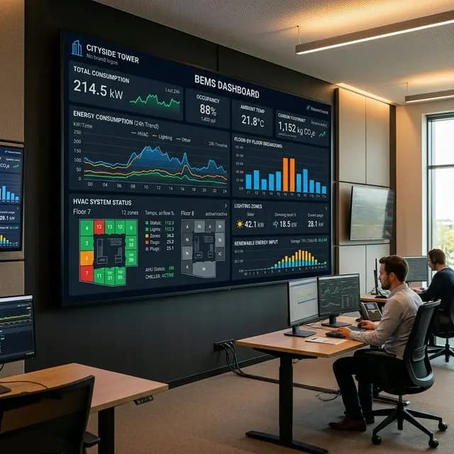 Building energy management system dashboard