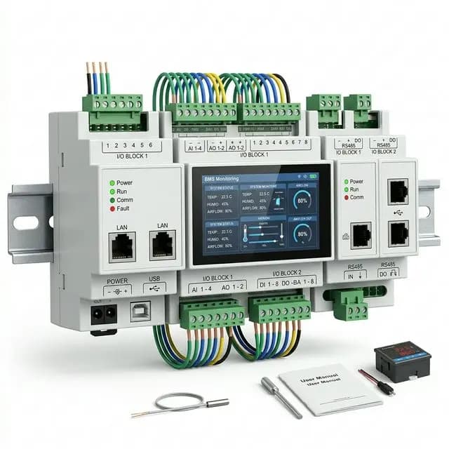 Building management system controller with touchscreen